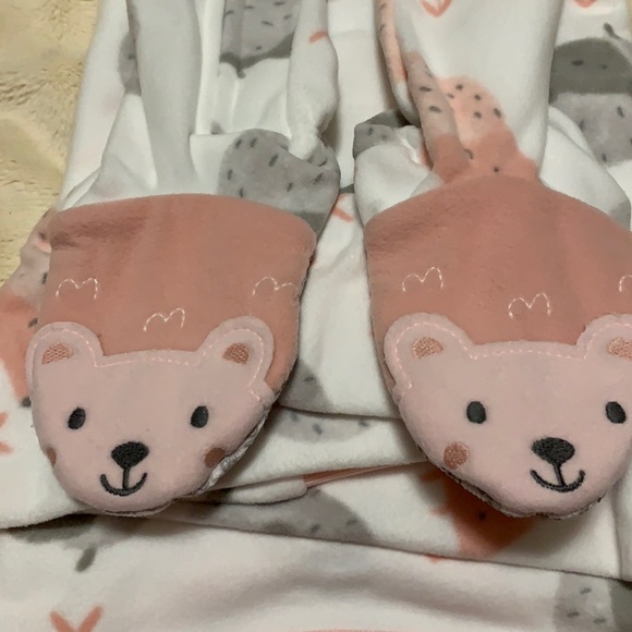 Hedgehog Carter’s Girls' Fleece Sleeper 3T - Picture 7 of 9